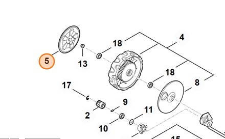  Oryginalny kołpak koła Stihl o numerze katalogowym 0000 704 0300 do kosiarek ogrodowych