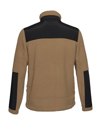 Brązowa kurtka polarowa SHERPA BROWN STIHL z czarnymi naszywkami