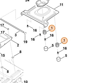 Sprężyna dociskowa 6140 703 6400