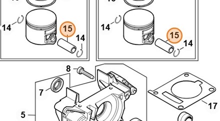 Sworzeń tłokowy 11x7x28 4147 034 1501