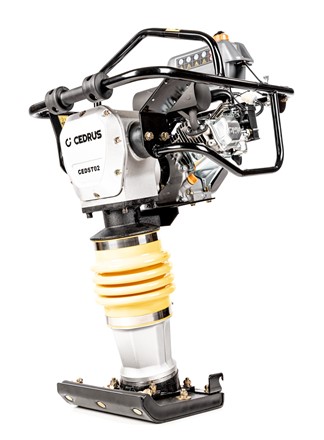 Stopa wibracyjna Cedrus ST02 skoczek z silnikiem Loncin i kołami transportowymi