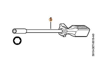 Śrubokręt STIHL 5910 890 2307 do regulacji gaźnika hex 4 mm