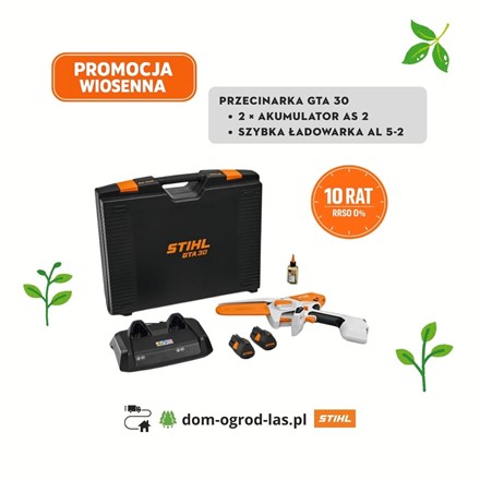Przecinarka akumulatorowa STIHL GTA 30 z 2 akumulatorami AS 2 i ładowarką AL 5-2