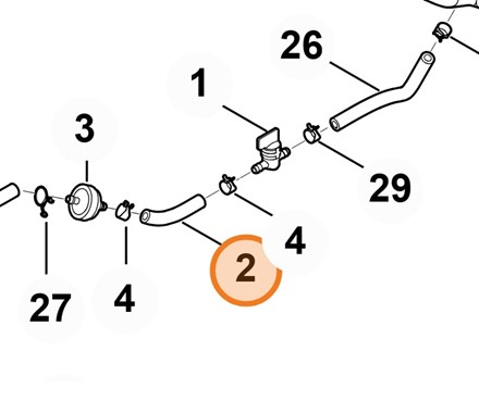 Giętki przewód paliwowy 0000 358 0808