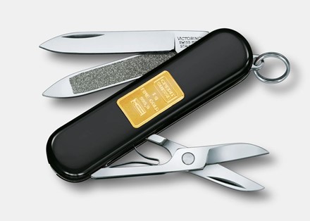 Scyzoryk Victorinox Classic ze sztabką złota 1 gr