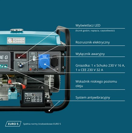Generator benzynowo-gazowy  KS 10000E G