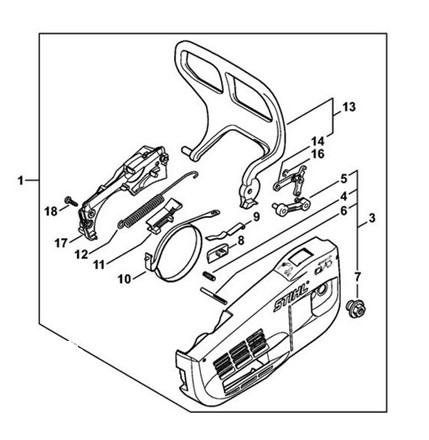 Pokrywa koła napędu łańcucha STIHL części stihl  1145 640 1700