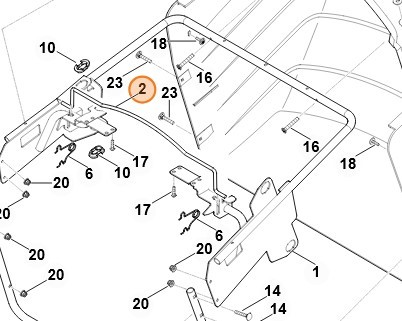 Pałąk Stihl 6140 763 0410 oryginalna część OEM do traktorka RT 4082