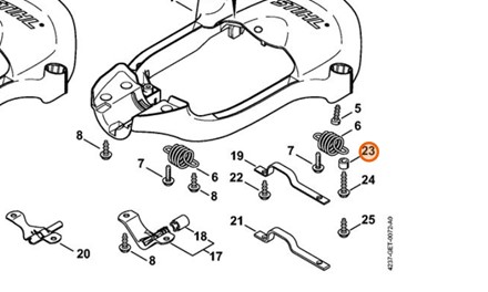  Oryginalna tulejka montażowa dystansowa Stihl OEM 4237 791 7201 do kosiarki RMA 765 i nożyc serii HS 82