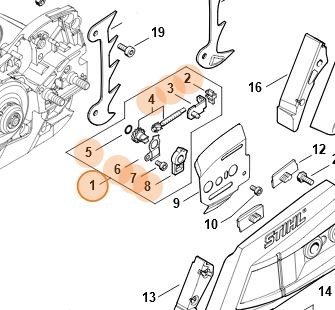  Zestaw napinacza łańcucha MS 261 MA02 007 1002