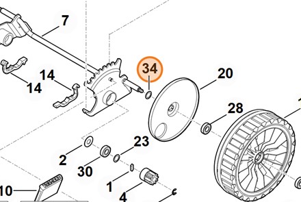 Oryginalna podkładka wąska DIN433-17 Stihl OEM 9294 021 0270 do kosiarek spalinowych