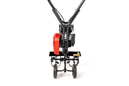 Mała glebogryzarka spalinowa Cedrus GL08 z kołami transportowymi i silnikiem Weima