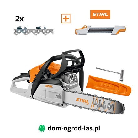 STIHL MS 212 + 2 łańcuchy RS + prowadnik 2 w 1
