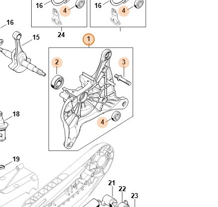Połówka skrzyni korbowej 4238 020 2909