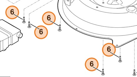 Oryginalna śruba z łbem okrągłym grzybkowym M6x20 Stihl OEM 9027 318 1320 do kosiarki i traktorka serii RT oraz MB