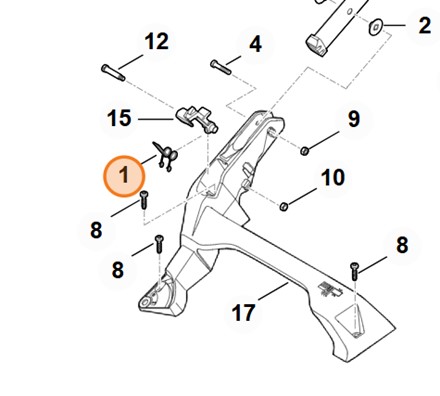 Oryginalna stalowa sprężyna ramieniowa kątowa Stihl OEM 0000 703 4900 do kosiarek