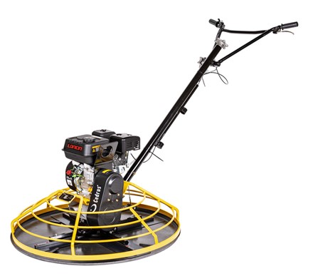 Spalinowa zacieraczka do betonu Cedrus ZC02 o średnicy 91 cm z silnikiem Loncin i rozłożonym ramieniem sterowniczym