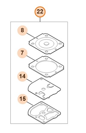 Zestaw podzespołów gaźnika 4140 007 1061