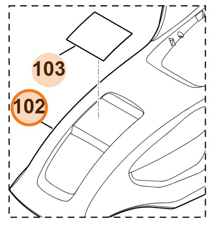 Oryginalna plastikowa osłona silnika capot Stihl o numerze katalogowym OEM 6311 760 2291 do kosiarki RME 235.0
