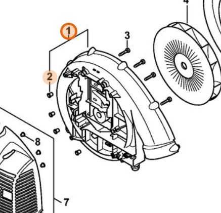 Obudowa dmuchawy - wewnątrz 4244 700 4106