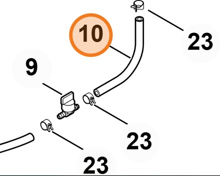 Oryginalny zbrojony gumowy przewód paliwowy Stihl OEM 6170 350 2700 do traktorka kosiarki serii RT