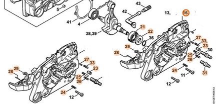 Połówka skrzyni korbowej 1140 020 2904