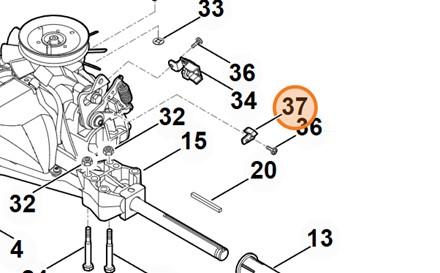 Oryginalne polimerowe kolanko łączące Stihl OEM 6170 647 1100 do traktorów ogrodowych