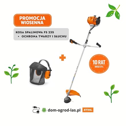 Kosa spalinowa STIHL FS 235 2,1 KM z osłoną twarzy i ochronnikami słuchu – promocja wiosenna 10 rat 0%