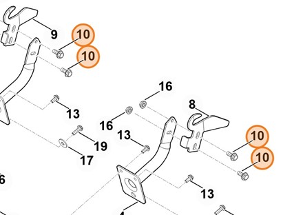 Śruba sześciokątna M10x20 9018 318 2361