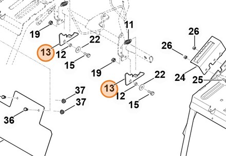 Dźwignia zatrzaskowa 6170 763 6010