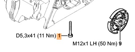 Śruba z łbem cylindrycznym IS-D5,3x41 STIHL części stihl 90754784195