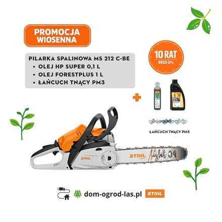 Pilarka spalinowa STIHL MS 212 C-BE z łańcuchem PM3 i olejami – promocja wiosenna 10 rat 0%