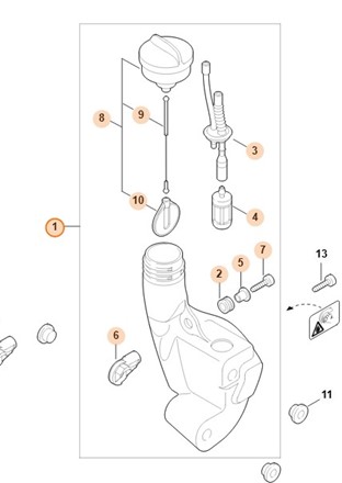 Zbiornik paliwa 4232 350 0411