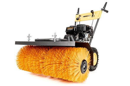 Szeroka zamiatarka spalinowa Cedrus ZM04 80cm z silnikiem Loncin i regulowaną szczotką roboczą