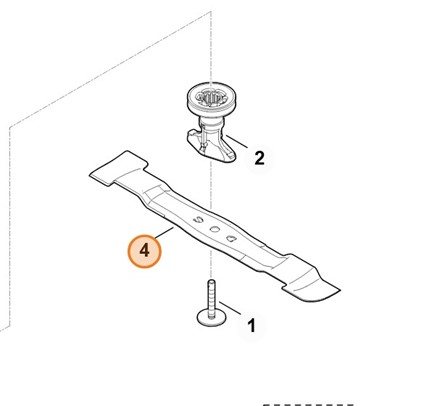 Nóż WA42 702 0101 STIHL do kosiarki RM 453.3 T V oryginalne ostrze tnące