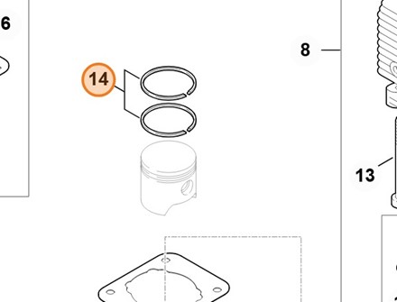 Pierścień tłokowy Ø 34x1,5 mm 4137 034 3000