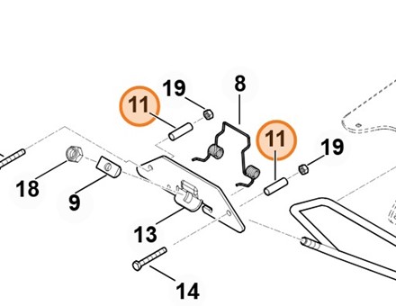 Tuleja dystansowa STIHL 6140 763 0700 do traktorka ogrodowego