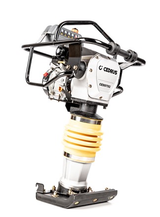 Stopa wibracyjna Cedrus ST02 skoczek z silnikiem Loncin i kołami transportowymi