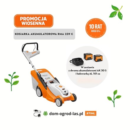 Kosiarka akumulatorowa STIHL RMA 239 C z 2 akumulatorami AK 30 S i ładowarką AL 101