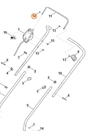Oryginalna metalowa śruba montażowa Stihl o numerze katalogowym OEM 6311 951 3503 do kosiarek spalinowych i akumulatorowych