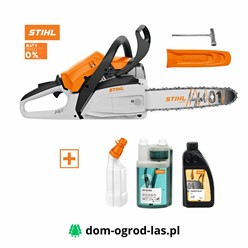 Zestaw STIHL: pilarka spalinowa MS 172, olej HP Ultra 1 l, butelka do mieszanki paliwowej 1 l i olej do pił łańcuchowych ForestPlus 1 l