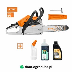 Pilarka spalinowa STIHL MS 172 z olejem HP Super 1 l, butelką do mieszanki paliwowej 1 l i olejem do pił łańcuchowych ForestPlus 1 l