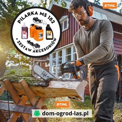Zestaw STIHL MS 182 z kanistrem 3/1,5 l, olejem HP 1 l, olejem ForestPlus 1 l oraz systemami napełniania do paliwa i oleju
