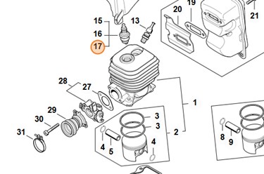 Świeca zapłonowa STIHL ZK C 14, opakowanie 40 szt.