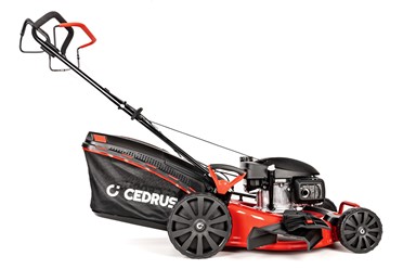  Kosiarka spalinowa z napędem CEDRUS KS56S-H z silnikiem Honda GCV200, stalową obudową 56 cm i koszem 65 litrów