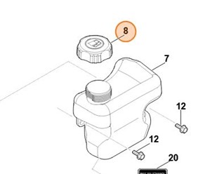 Korek wlewu paliwa 0004 353 0502