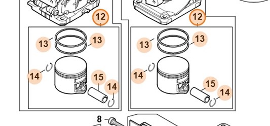 Tłok Ø 44 mm 4147 030 2012