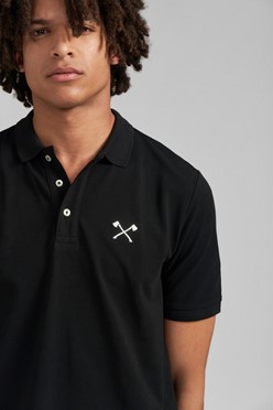 Koszulka polo TIMBERSPORTS® AXE czarna z logo skrzyżowanych siekier