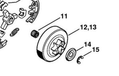 Koło napędu łańcucha 3/8 7Z MS 261  11416402003