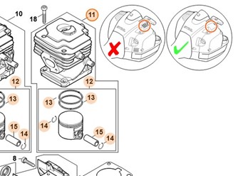 Cylinder z tłokiem Ø 44 mm 4147 020 1205